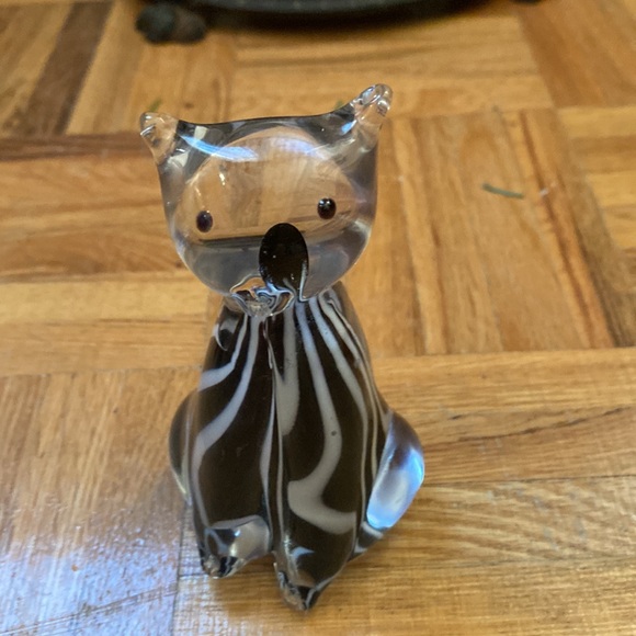 Vintage crystal art glass cat figurine - Picture 2 of 11